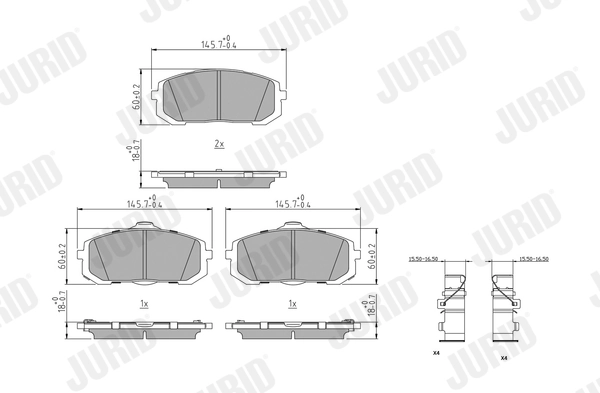 Brake Pad Set, disc brake 574166J