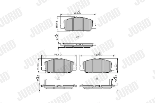 Brake Pad Set, disc brake 573970J