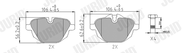 Brake Pad Set, disc brake 574175J