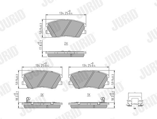 Brake Pad Set, disc brake 574160J