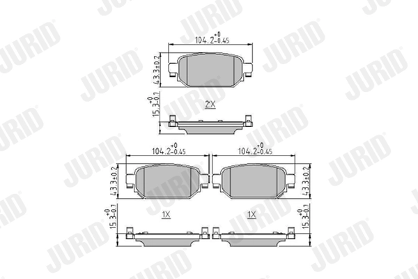 Brake Pad Set, disc brake 573983J