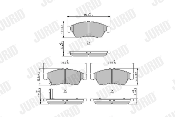 Brake Pad Set, disc brake 572545J
