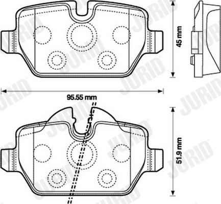 Brake Pad Set, disc brake Jurid White Low Dust 573136JC