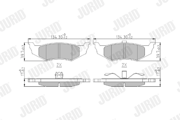 Brake Pad Set, disc brake 573069J