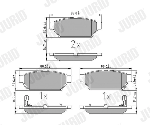 Brake Pad Set, disc brake 571943J