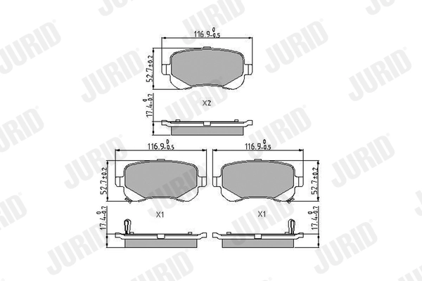 Brake Pad Set, disc brake 573299J