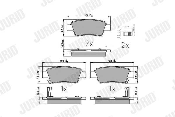 Brake Pad Set, disc brake 572606J