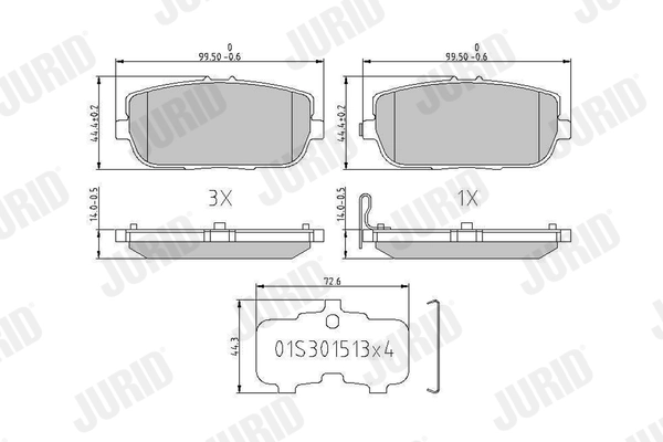 Brake Pad Set, disc brake 573640J