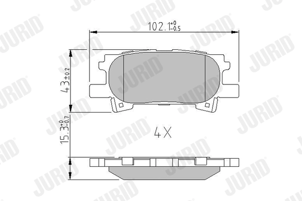 Brake Pad Set, disc brake 572621J