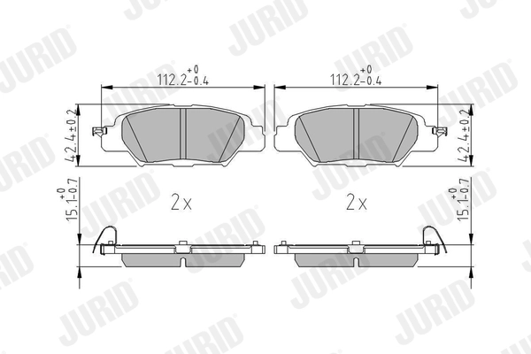 Brake Pad Set, disc brake 573858J
