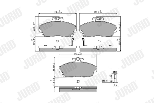 Brake Pad Set, disc brake 571438J