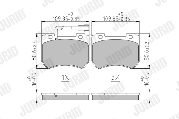 Brake Pad Set, disc brake 573309J