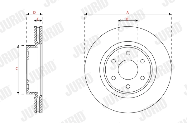 JURID 563705JC Brake Disc