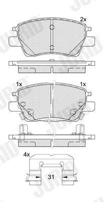 Brake Pad Set, disc brake 574140J