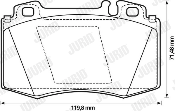 Brake Pad Set, disc brake Jurid White Low Dust 571961JC