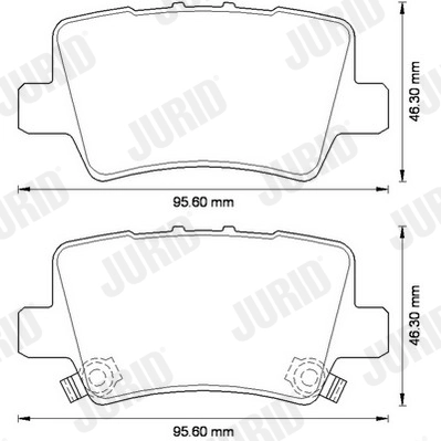 Brake Pad Set, disc brake Jurid White Low Dust 572580JC