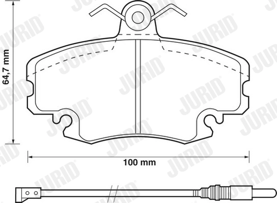 Brake Pad Set, disc brake 571526D