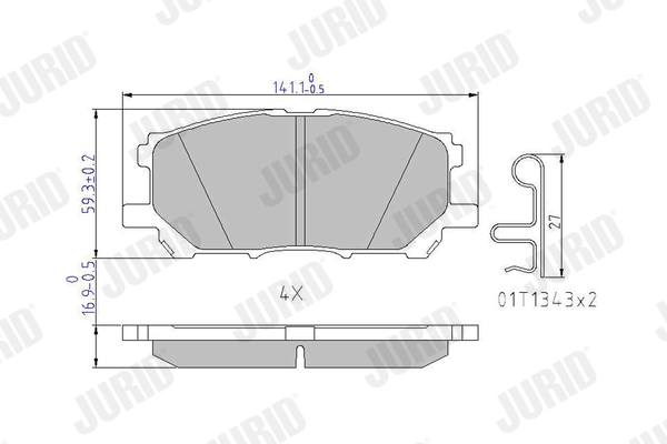 Brake Pad Set, disc brake 572562J