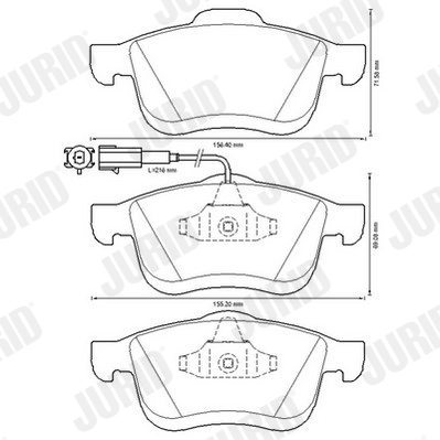 Brake Pad Set, disc brake 573334J