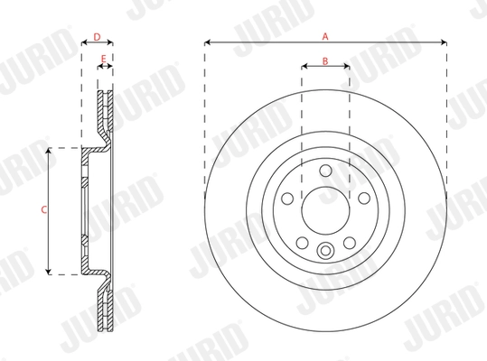JURID 563639JC Brake Disc