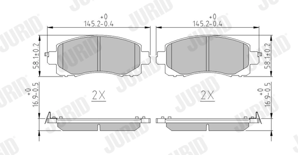 Brake Pad Set, disc brake 574044J