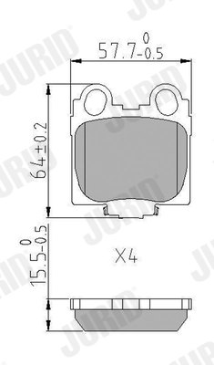 Brake Pad Set, disc brake 573915J