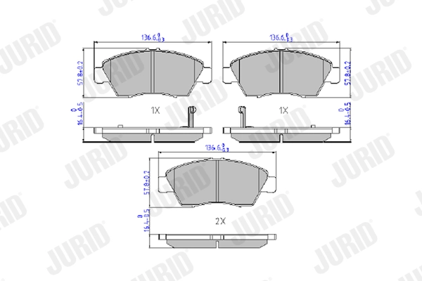 Brake Pad Set, disc brake 572340J