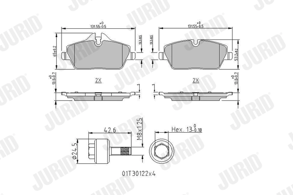 Brake Pad Set, disc brake 573841J