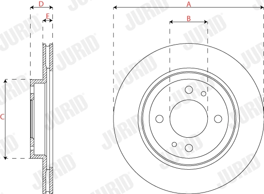 JURID 563312JC Brake Disc