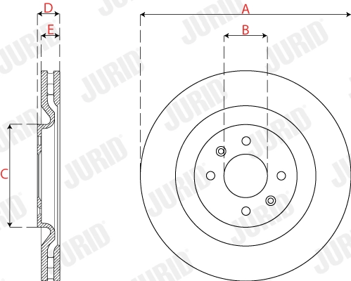 JURID 563276JC Brake Disc