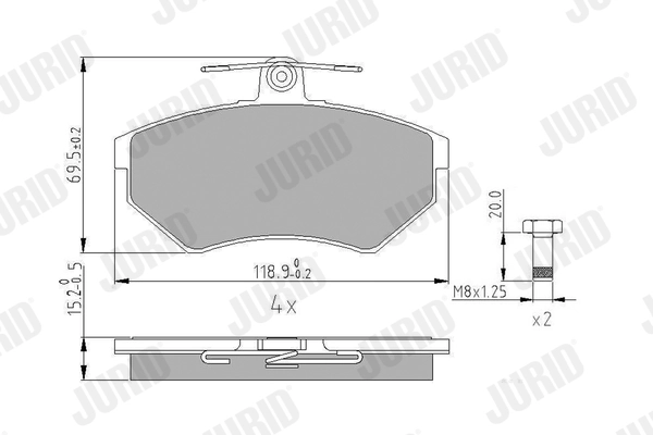 Brake Pad Set, disc brake 571969J