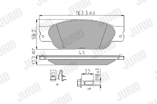 Brake Pad Set, disc brake 573934J