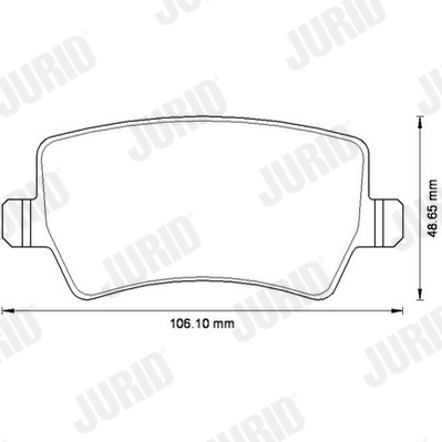 Brake Pad Set, disc brake Jurid White Low Dust 573250JC