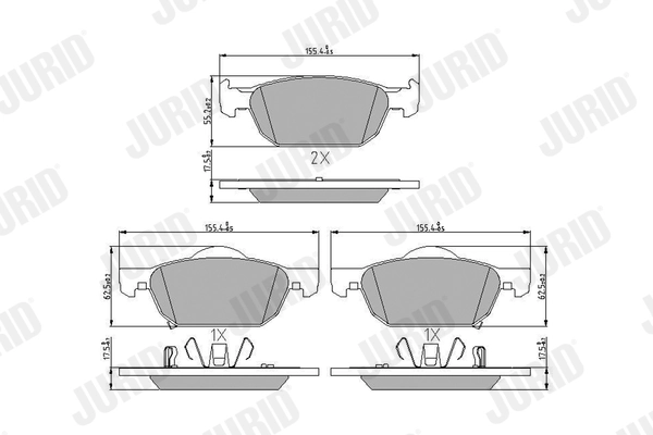 Brake Pad Set, disc brake 572624J