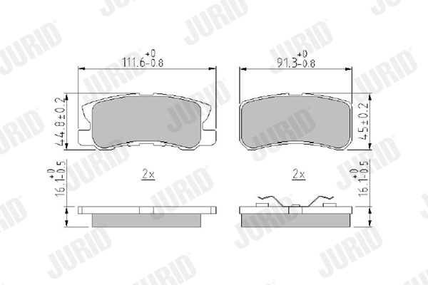 Brake Pad Set, disc brake 572498J