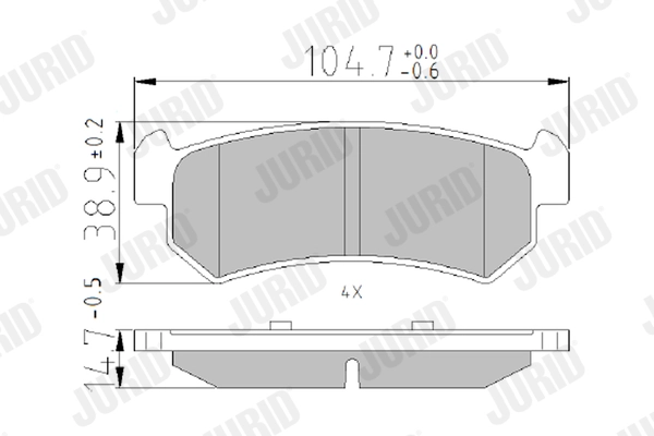 Brake Pad Set, disc brake 573216J