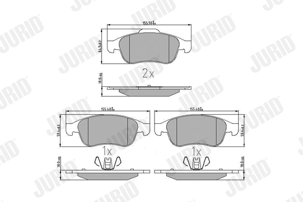 Brake Pad Set, disc brake 573268J