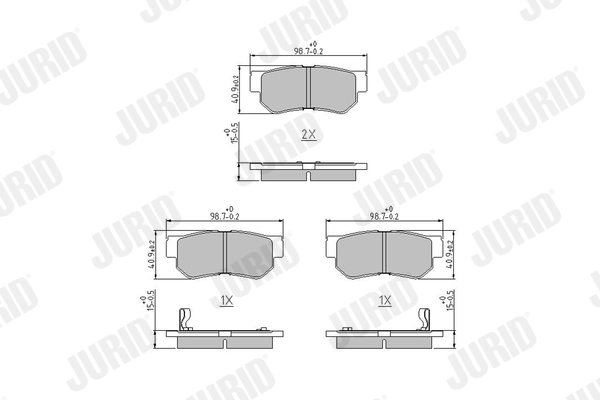 Brake Pad Set, disc brake 572557J