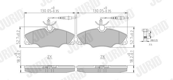 JURID 571897J Brake Pad Set, disc brake