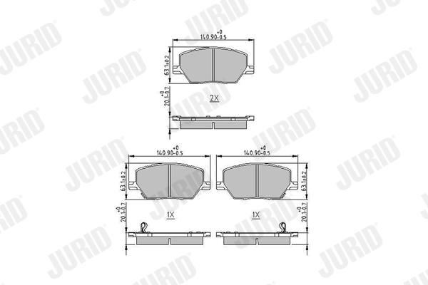 Brake Pad Set, disc brake 573610J