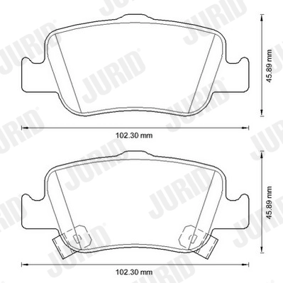 Brake Pad Set, disc brake Jurid White Low Dust 572601JC