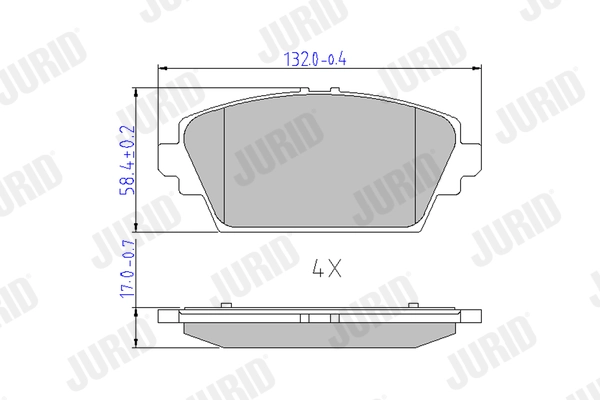 Brake Pad Set, disc brake 572428J