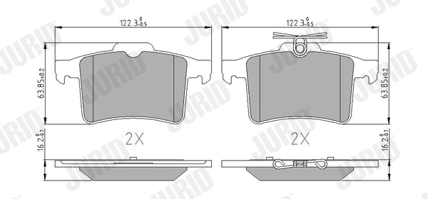 Brake Pad Set, disc brake 573800J