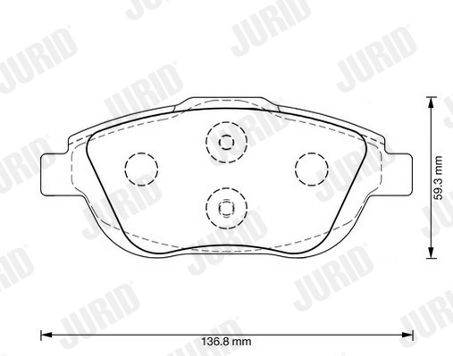 Brake Pad Set, disc brake Jurid White Low Dust 573264JC