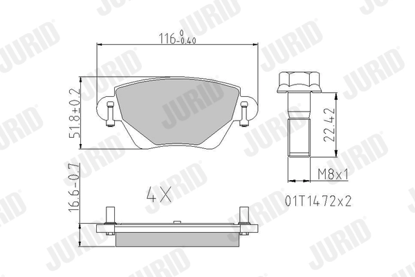 Brake Pad Set, disc brake 573320J