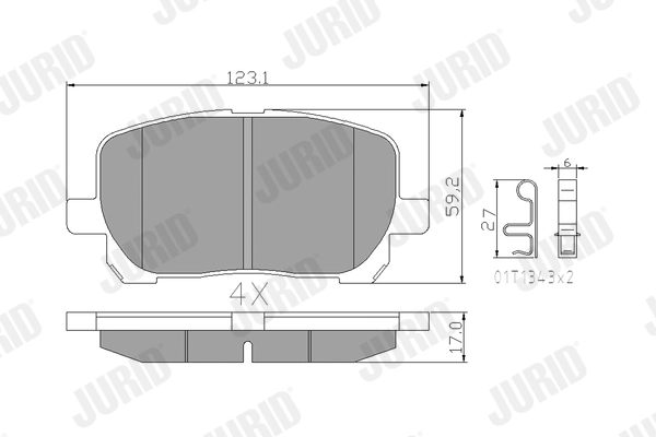 Brake Pad Set, disc brake 572546J