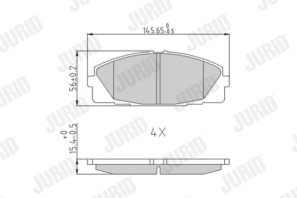 Brake Pad Set, disc brake 572650J