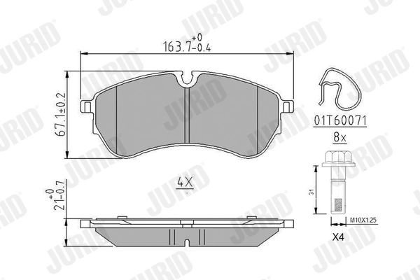 Brake Pad Set, disc brake 573831J