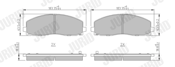 Brake Pad Set, disc brake 573411J