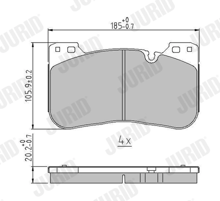 Brake Pad Set, disc brake 574030J